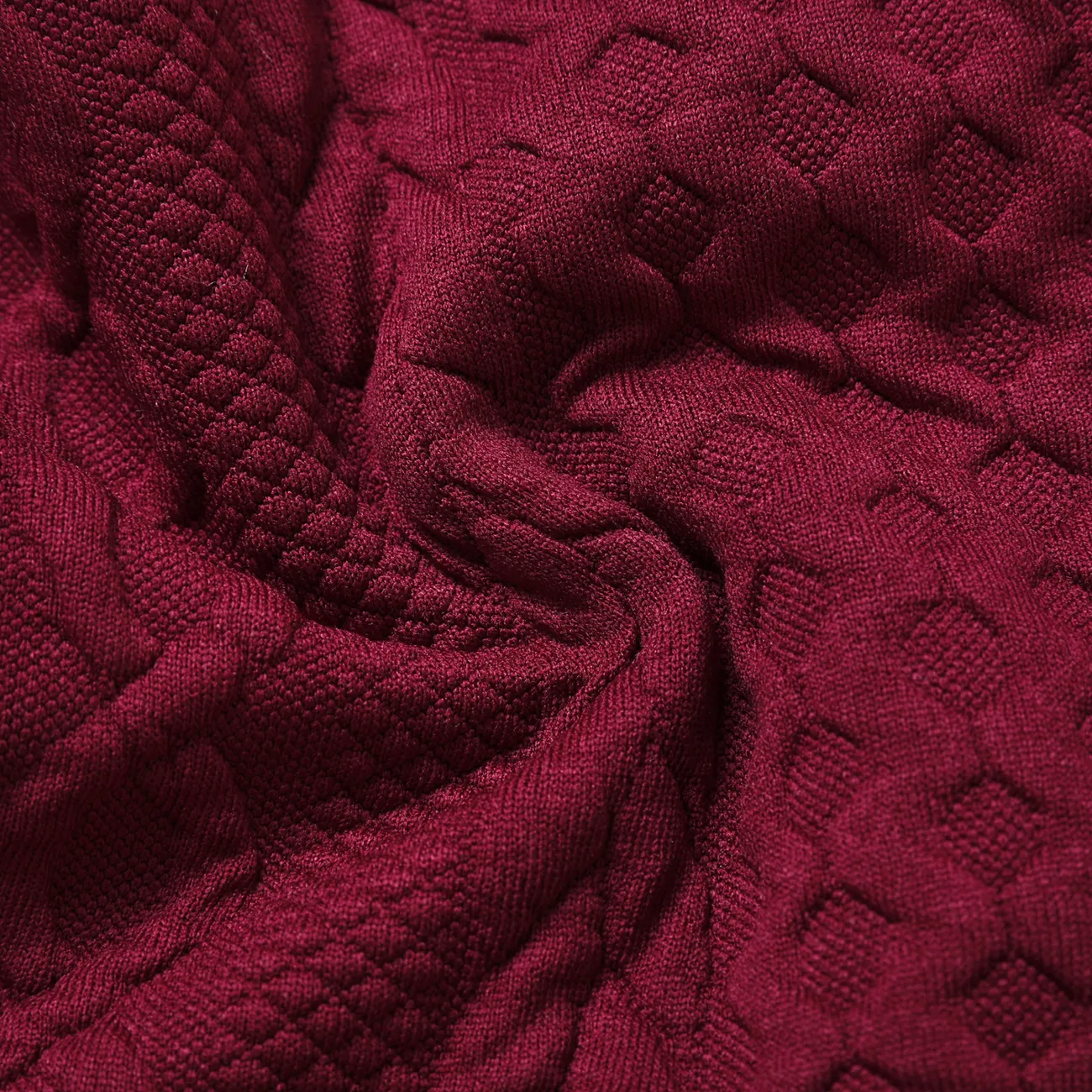 2pcs Baby Boy/Girl Solid Long-sleeve Imitation Knitting Set Hot Pink big image 1
