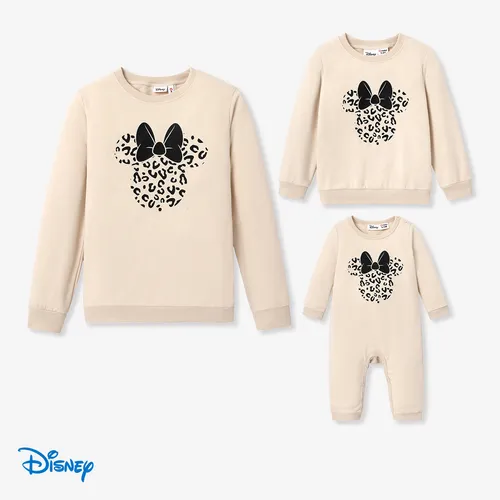 Disney Mickey and Friends Mommy and Me Character Leopard Print Long-sleeve Sweatshirt 