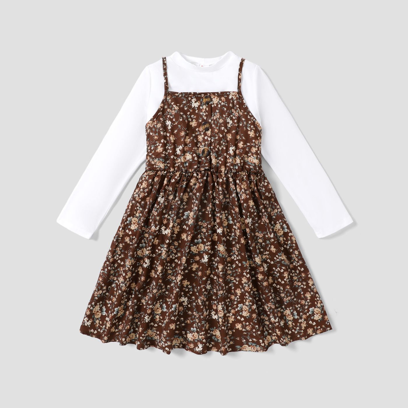 

2pcs Floral Pattern Suit Dress