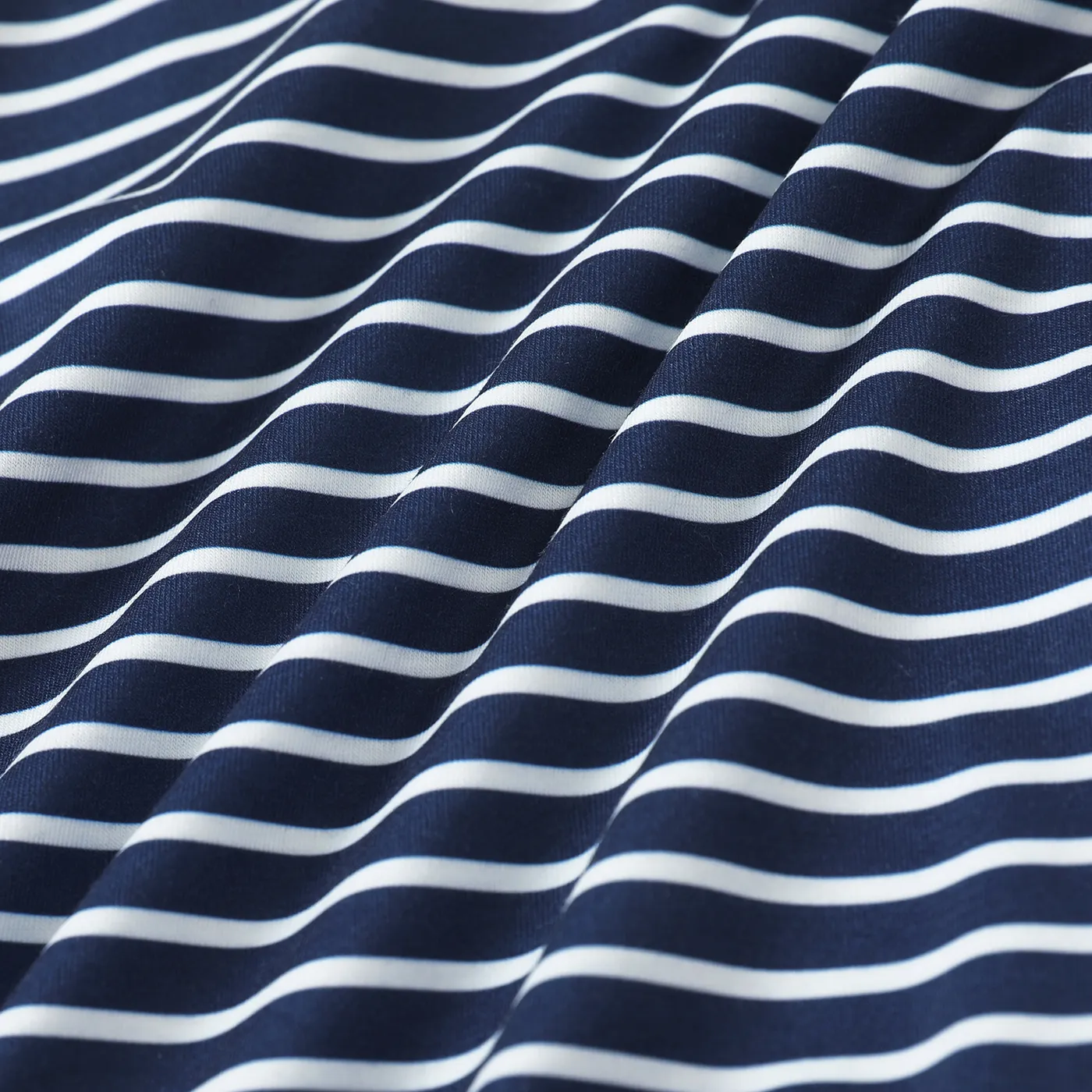2pc Baby Girl/Boy Casual Stripe Long Sleeve Set Dark Blue image 5