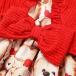 Baby Girl Sweet Animal Pattern Bear Tactile 3D Long Sleeve Dress   image 3