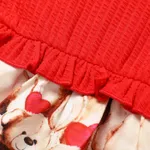 Baby Girl Sweet Animal Pattern Bear Tactile 3D Long Sleeve Dress   image 4