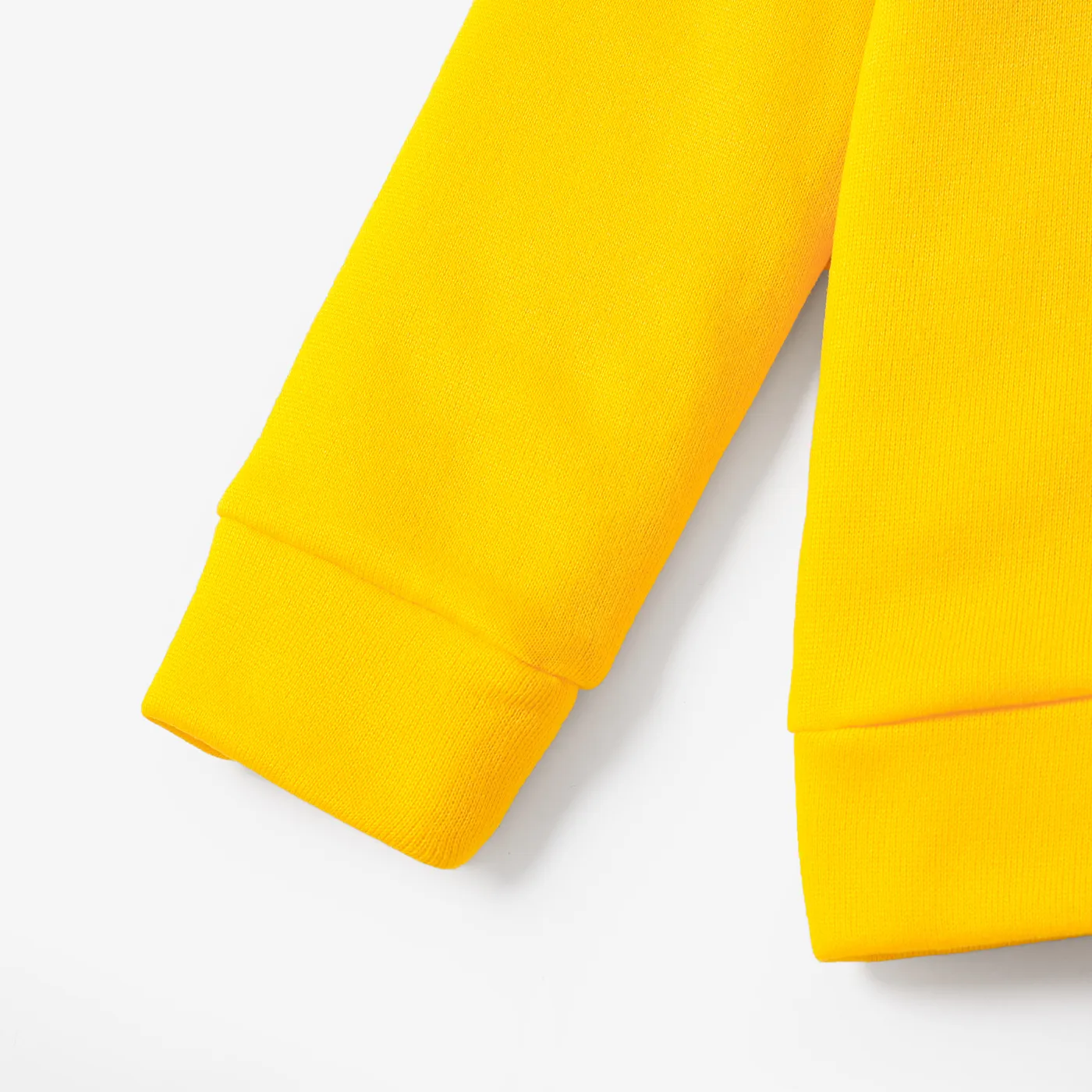 2-piece Kid Boy Letter Animal Print Fleece Lined Hoodie Sweatshirt and Pants Set Yellow image 6