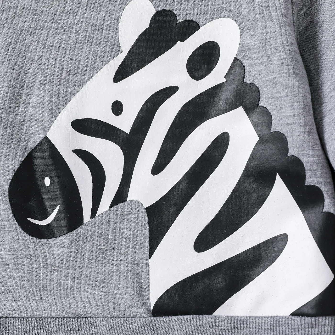 2 unidades Bebé Menino Riscas de zebra Avant-garde Manga comprida Conjunto para bebé Cinzento image 5