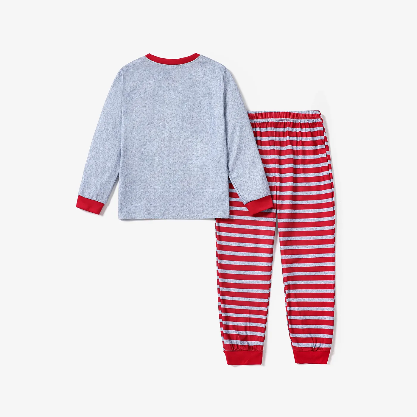 2pcs Toddler/Kid Girl/Boy Fashionable Casual Christmas Pajamas Set Toddler Red image 2