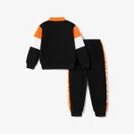 2pcs Kid Boy Color-blocked Letter Print Long sleeves Set Orange image 3