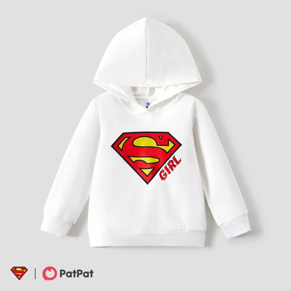 Superman Family Matching Cotton Long-sleeve Graphic Print White Hoodies  big image 10