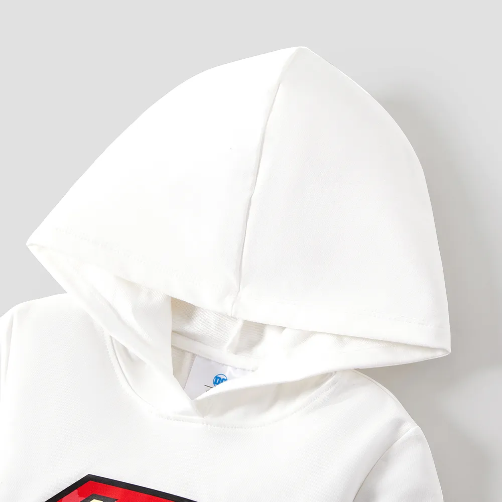 Superman Family Matching Cotton Long-sleeve Graphic Print White Hoodies big image 9