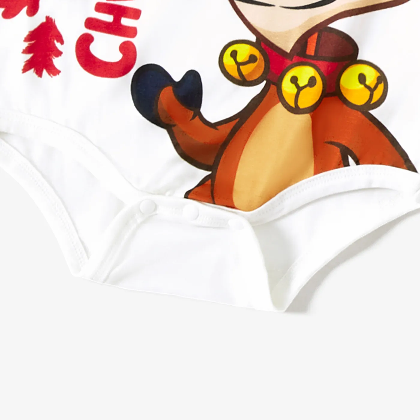Christmas Family Matching Reindeer & Letters Print Long-sleeve Pajamas Sets(Flame resistant)  image 6