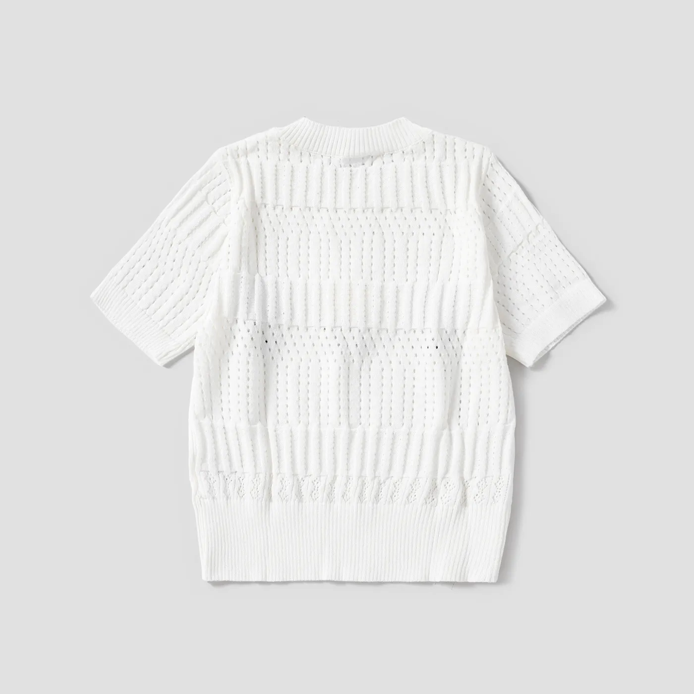 Kid Girl Sweet Hyper-Tactile 3D Flower Shape Sweater White image 3