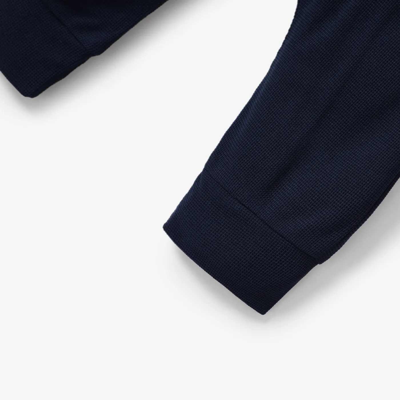 Baby Boy/Girl Solid Waffle Textured High Waist Pants Tibetanblue image 4