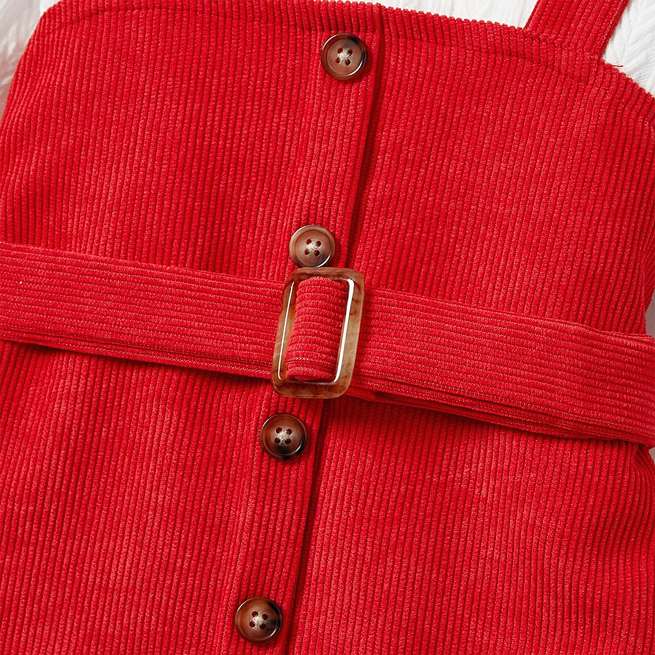 2 Stück Kleinkinder Mädchen Schnürung Süß Kostümrock rot-Weiss big image 1