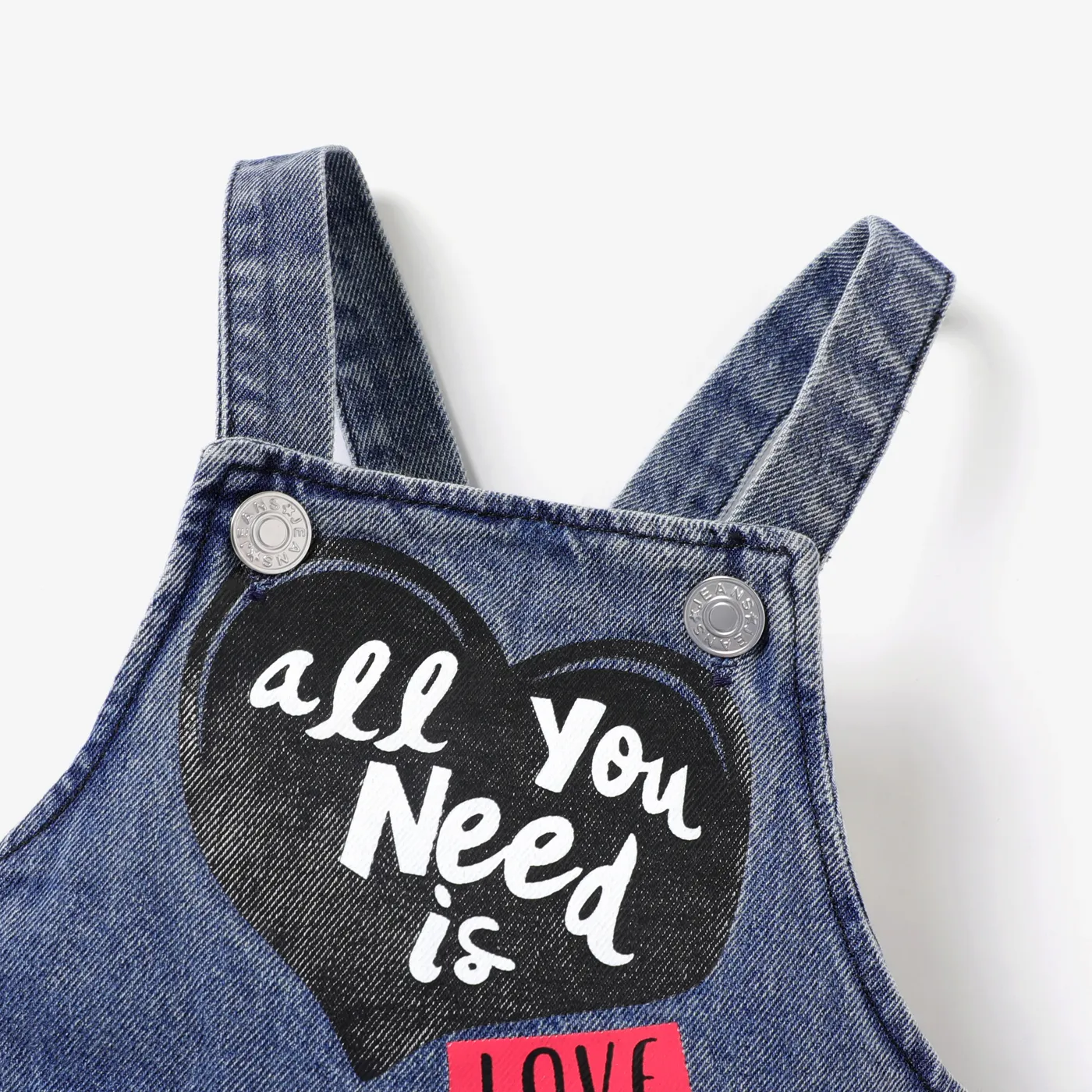 Baby Boy/Girl 100% Cotton Letter Print Plaid Ripped Denim Overalls Shorts  image 3