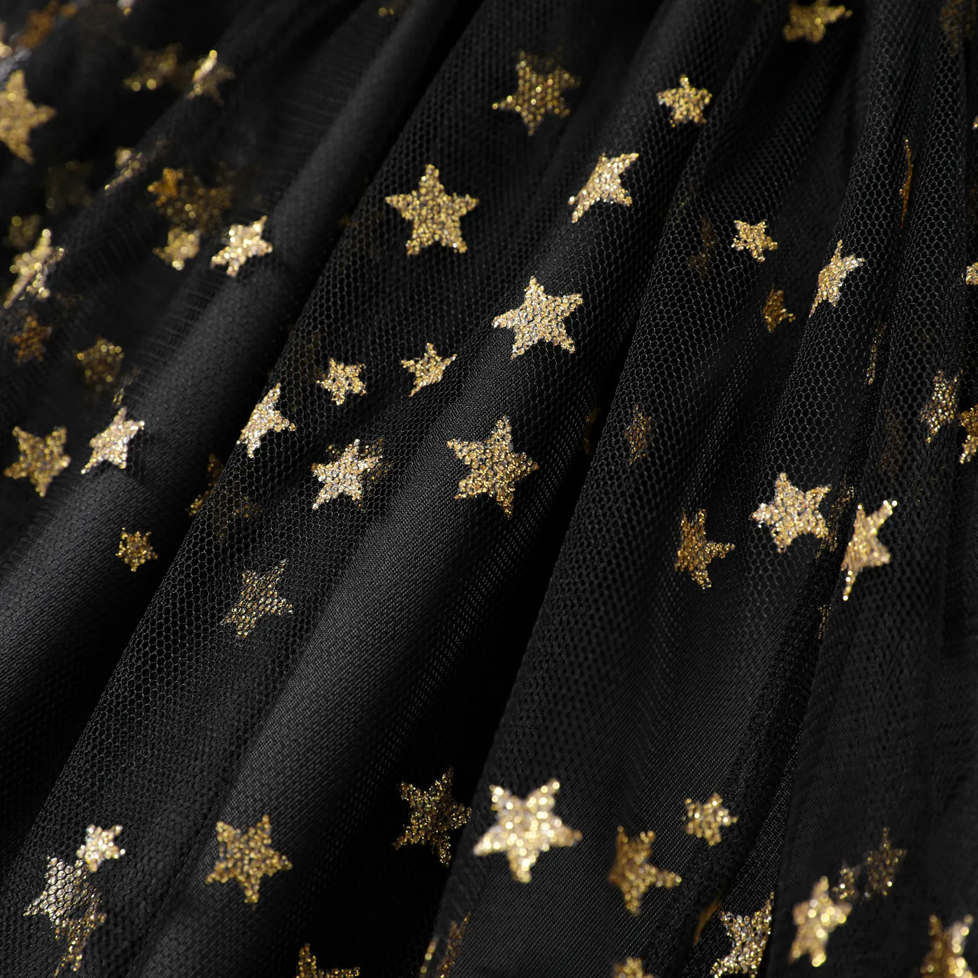 2PCS Kid  Girl Sweet Stars, Moon, and Clouds Design Skirt Suit  Black image 4