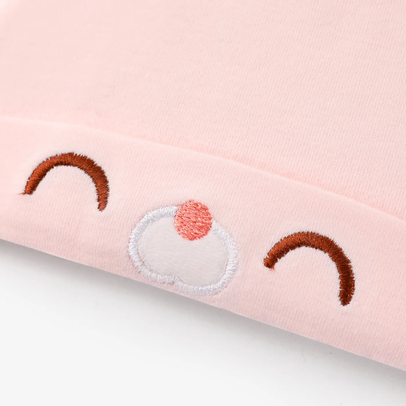 Baby Childlike Bear ears -shaped newborn tire cap Pink image 2