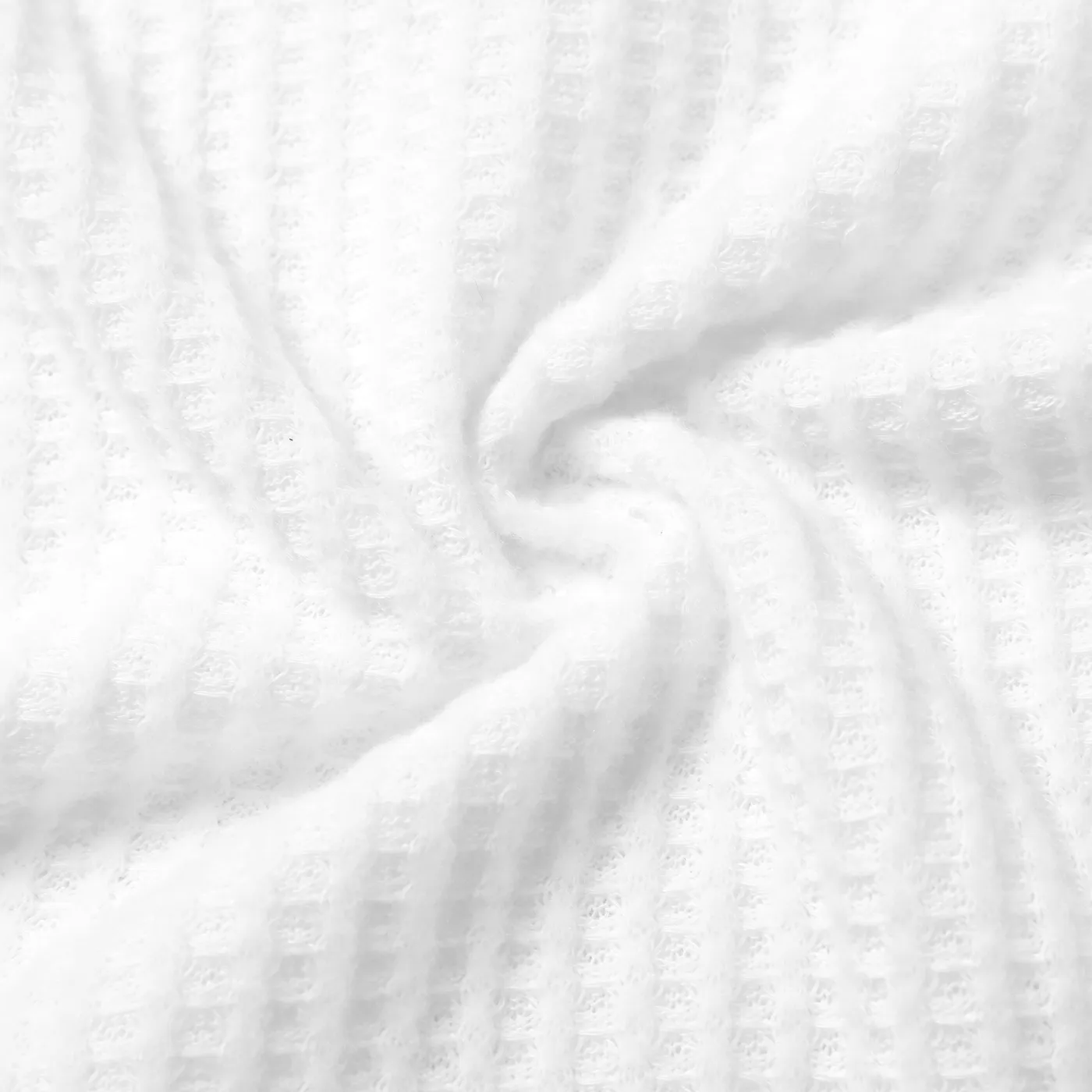 2pcs Solid Waffle Long-sleeve Baby Set White image 5