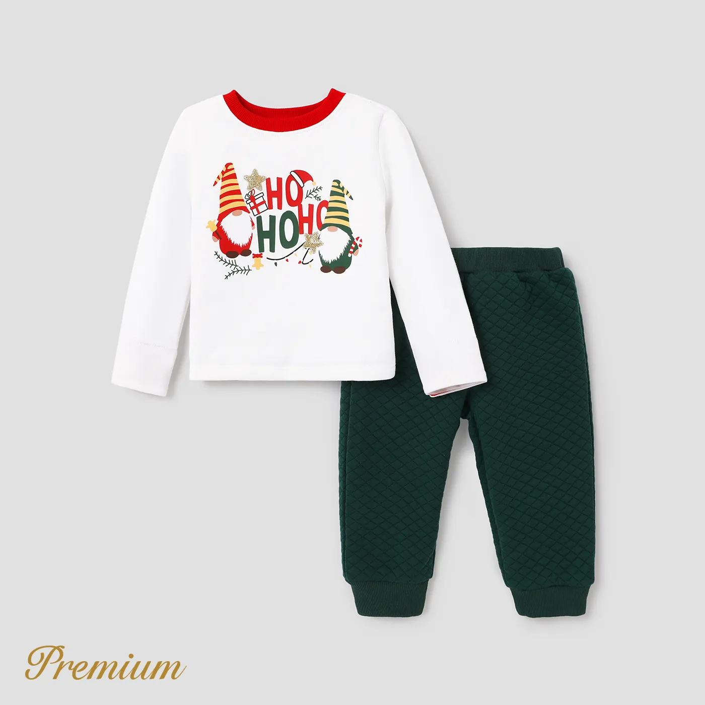 2pcs Baby Girl/Boy Christmas Childlike Style Set  big image 1