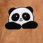 Toddler/Kid Girl Panda Pattern Hooded Pajama Set Kid Brown image 4