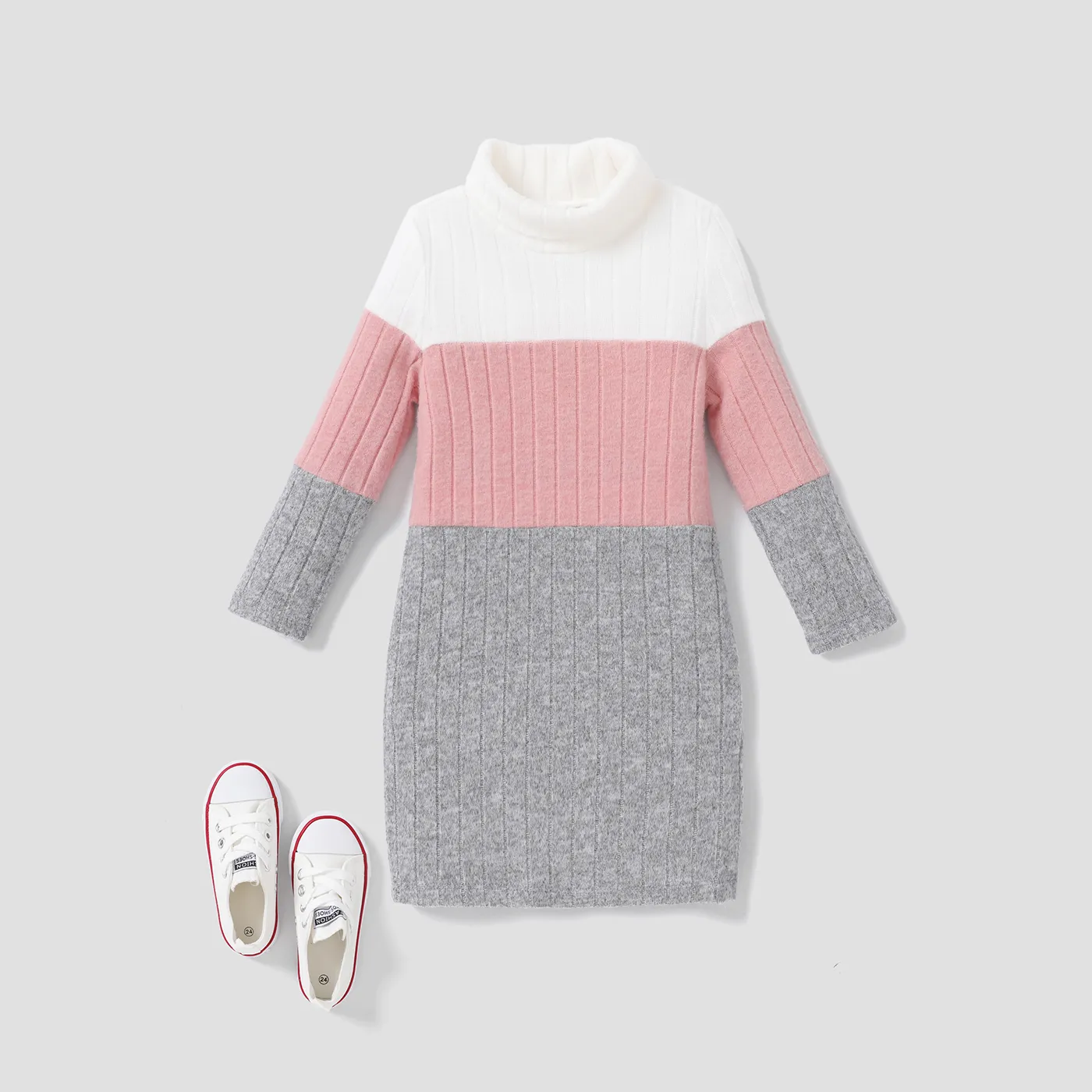 Toddler Girl Avant-garde  Fabric Stitching Dress