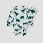 Christmas Family Matching Dinosaur Allover Print Long-sleeve Naia Pajamas Sets (Flame resistant)  image 6