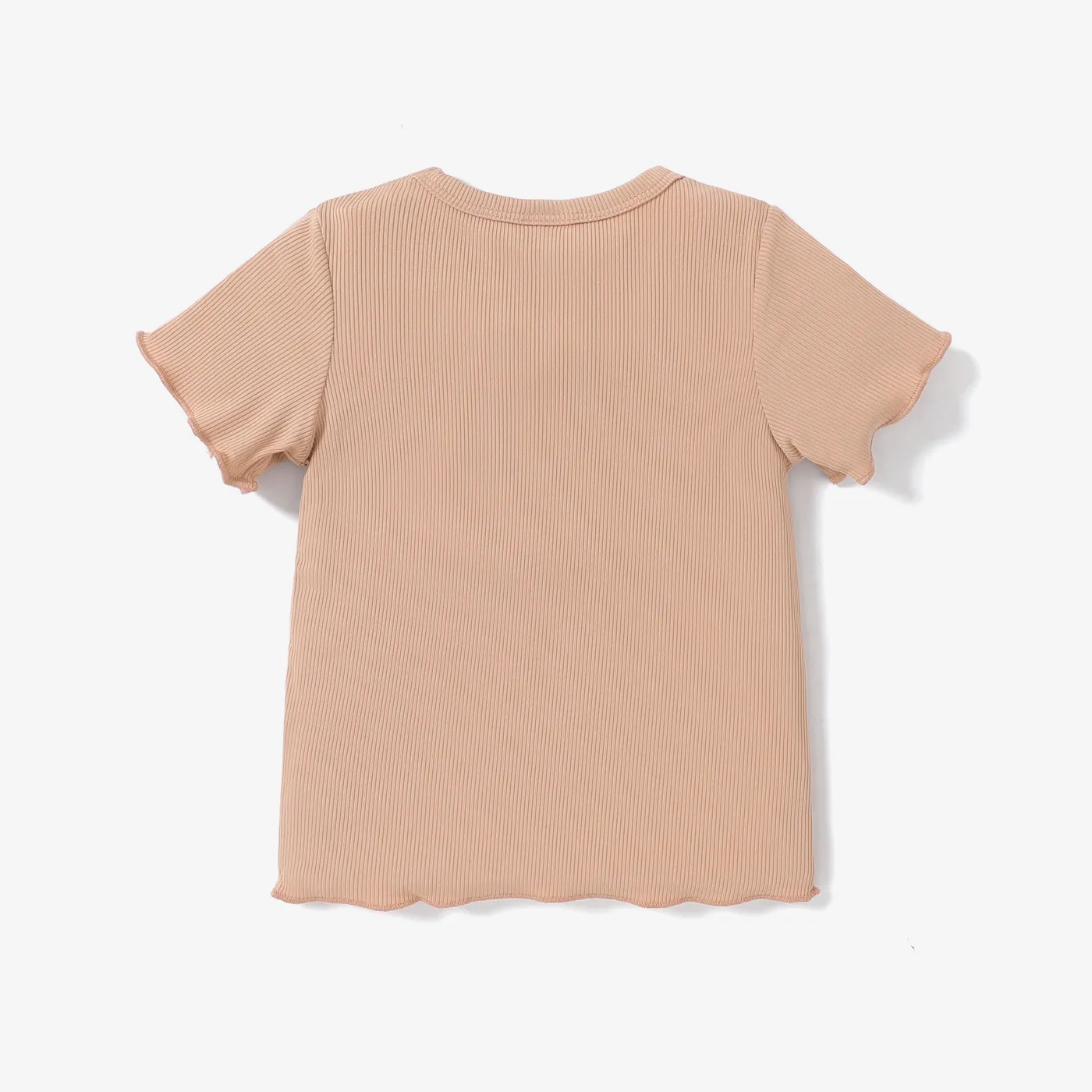 Criança Menina Orlas em ponto overlock Básico Manga curta T-shirts  image 2