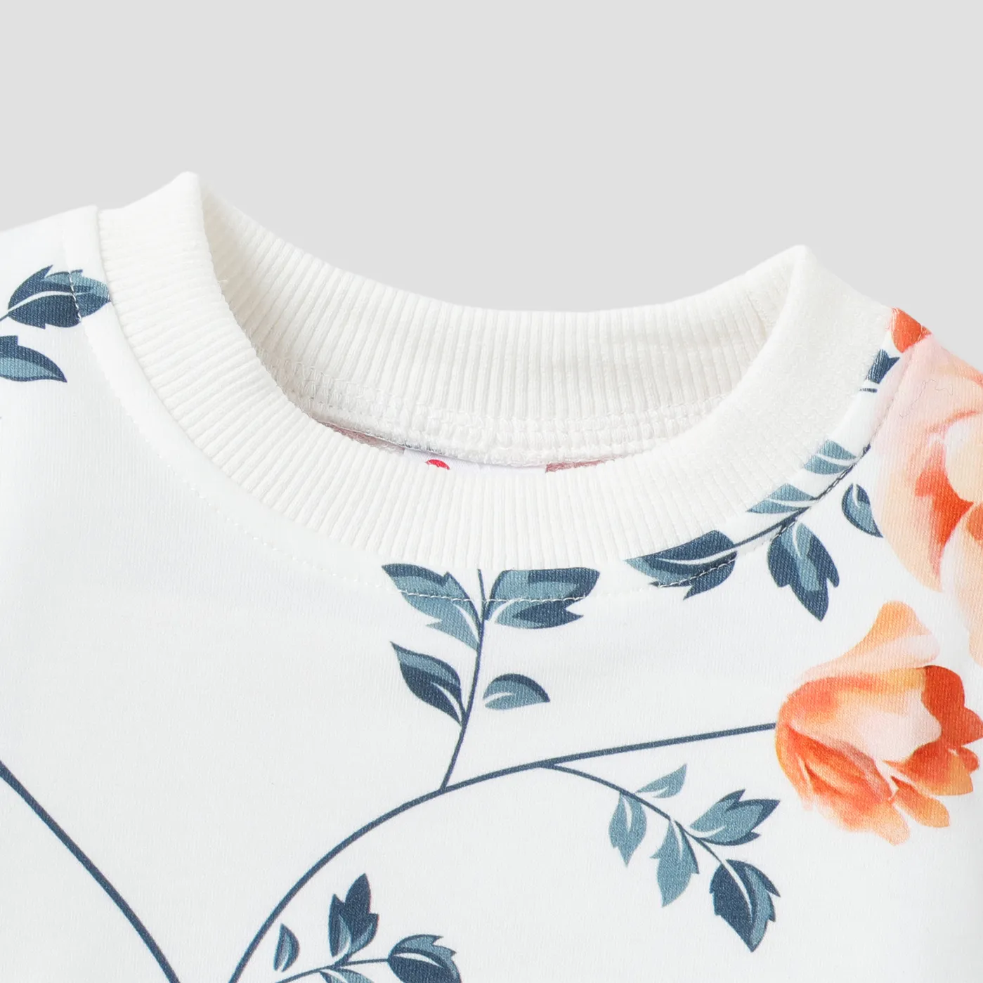 Bebé Menina Extremidades franzidas Casual Manga comprida Sweatshirt Branco image 3