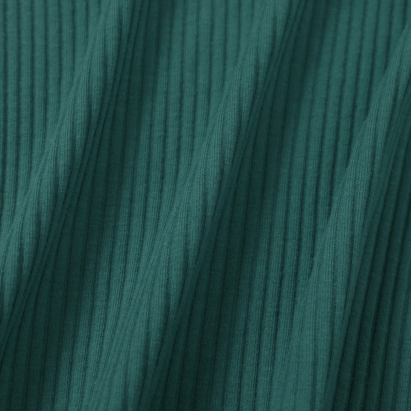 2 unidades Criança Menina Extremidades franzidas Bonito conjuntos de camisetas Verde image 2