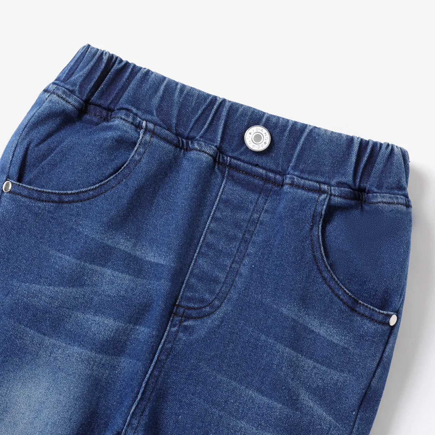 Toddler Girl Denim Bow Decor Bellbottom Blue Jeans Pants  image 3