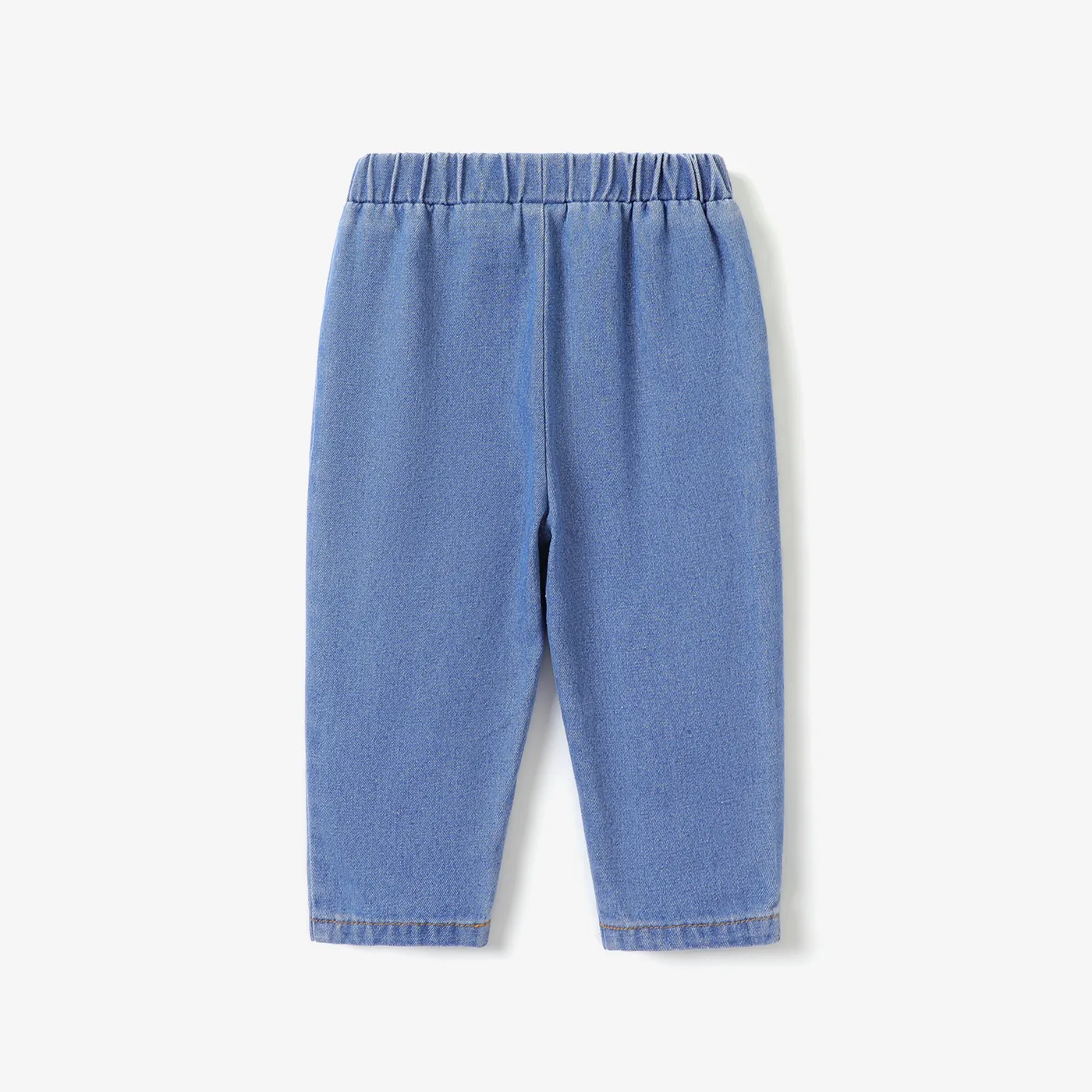 Baby Girl 100% Cotton Heart Embroidered Denim Pants Jeans  image 3