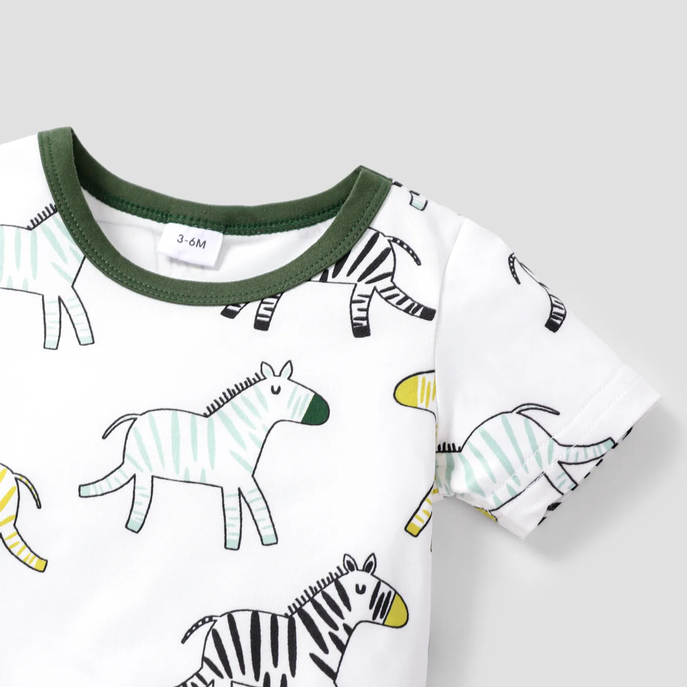 2-pack Baby Boy Zebra Print Short-sleeve Romper Set  image 3