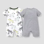 2-pack Baby Boy Zebra Print Short-sleeve Romper Set  image 2