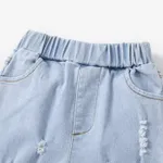 Baby Girl Denim Ripped Flared Jeans  DENIMBLUE image 3