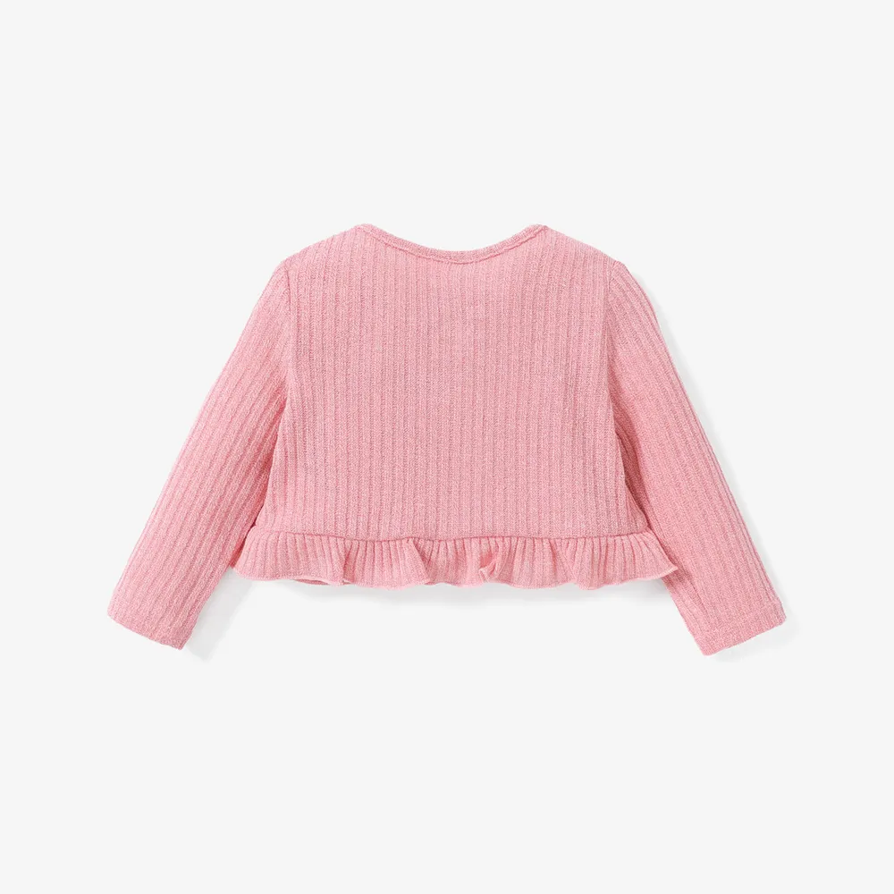Neonato Ragazza Bordo volant Dolce Manica lunga Cappotto/Giacca big image 2