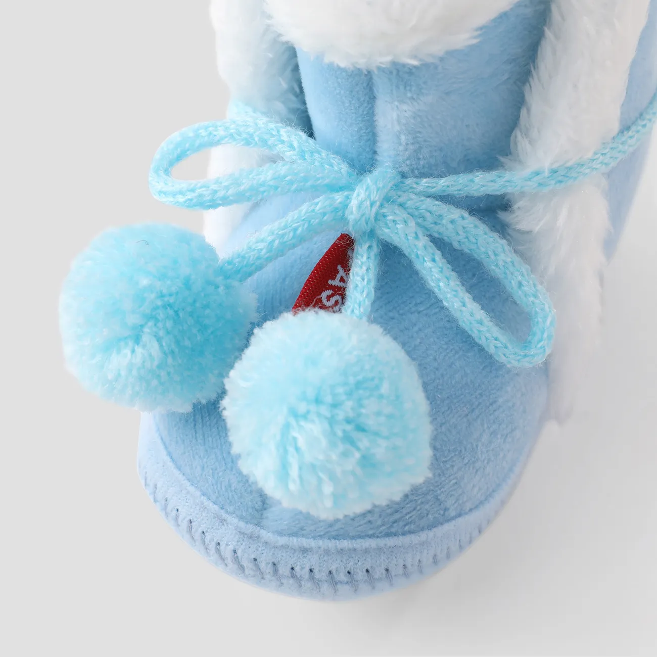 عيد الميلاد الطفل وطفل صغير بومبوم ديكور فروي Prewalker أحذية الضوء الأزرق big image 1