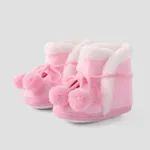 Christmas Baby & Toddler Pompom Decor Furry Prewalker Shoes Pink