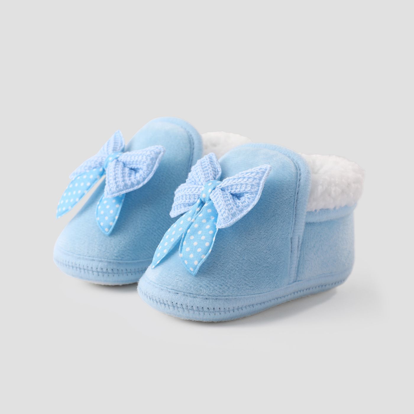 

Baby & Toddler Girl Sweet Bow Decor Fleece Prewalker Shoes
