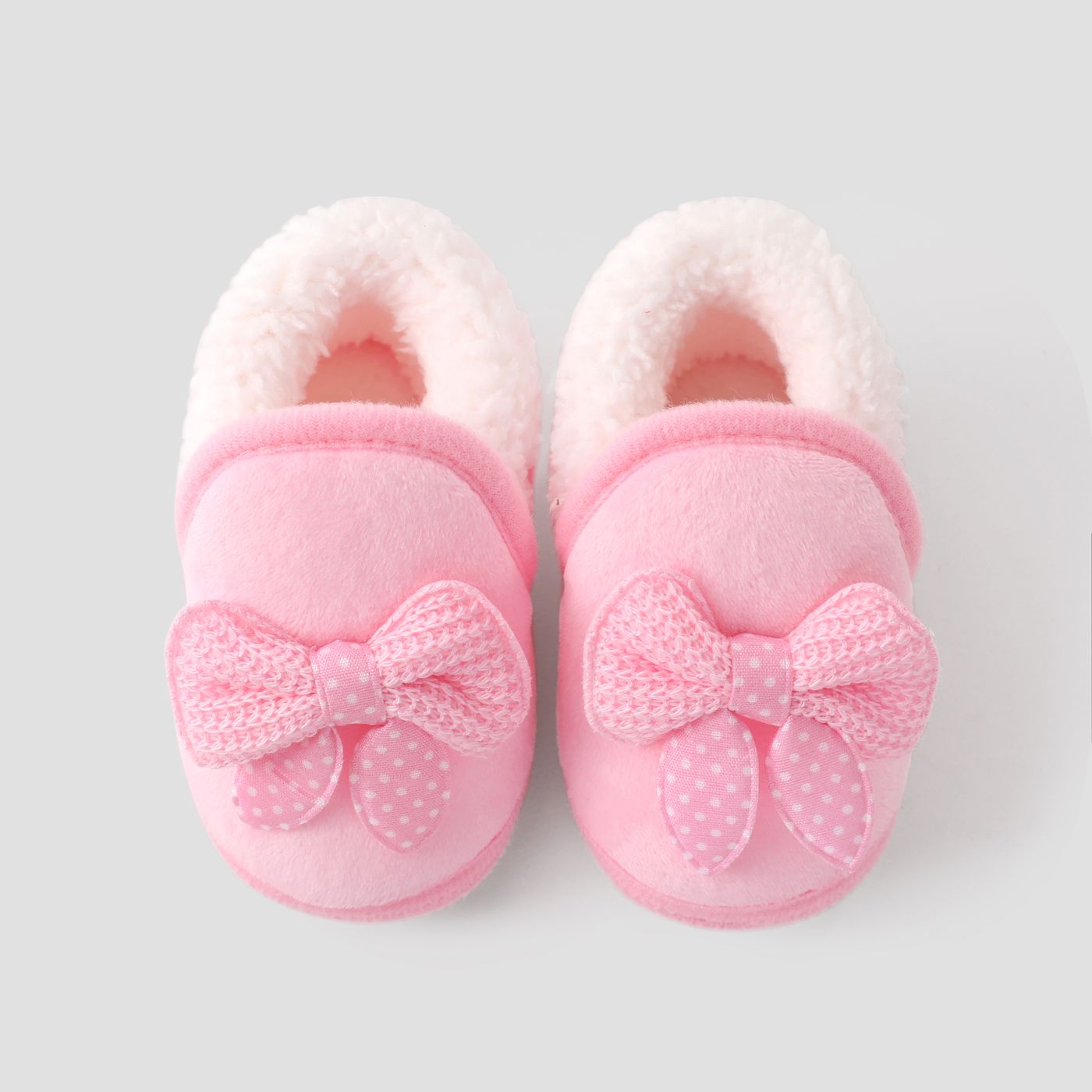 Baby & Toddler Girl Sweet Bow Decor Fleece Prewalker Shoes