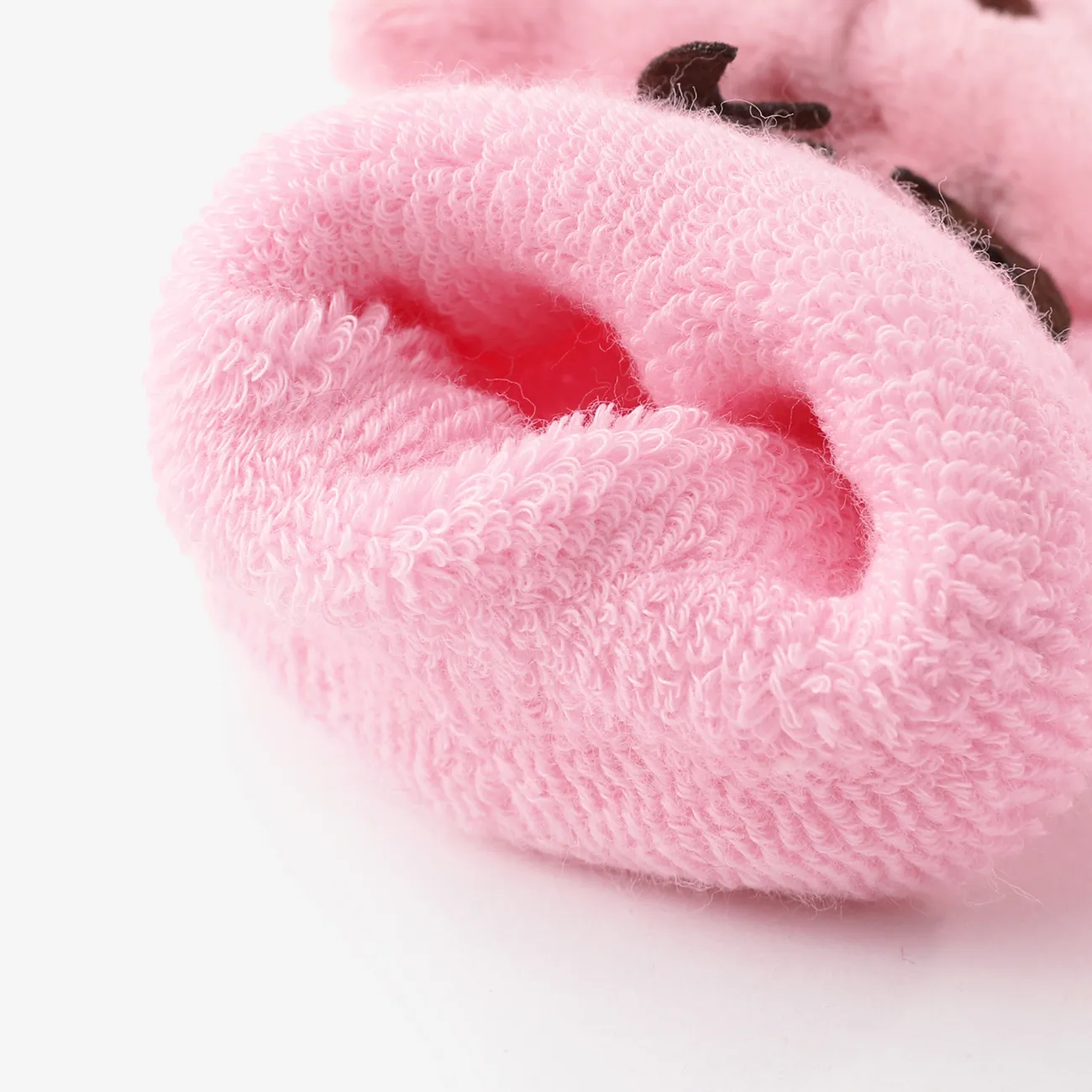 Meias de boneca recém-nascida de Natal engrossadas, meias de piso antiderrapante para interior Rosa big image 1