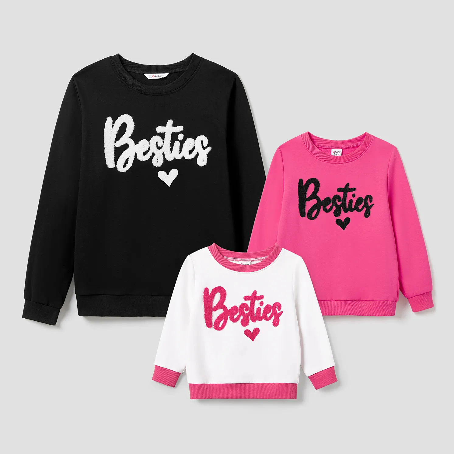 Christmas Mommy and Me Letters Print Cotton Long Sleeve Tops  image 3