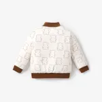 Toddler Boy/Girl Fabric Stitching Cute Bear Winet Coat Beige image 5
