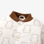 Toddler Boy/Girl Fabric Stitching Cute Bear Winet Coat Beige image 2
