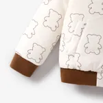 Toddler Boy/Girl Fabric Stitching Cute Bear Winet Coat Beige image 3
