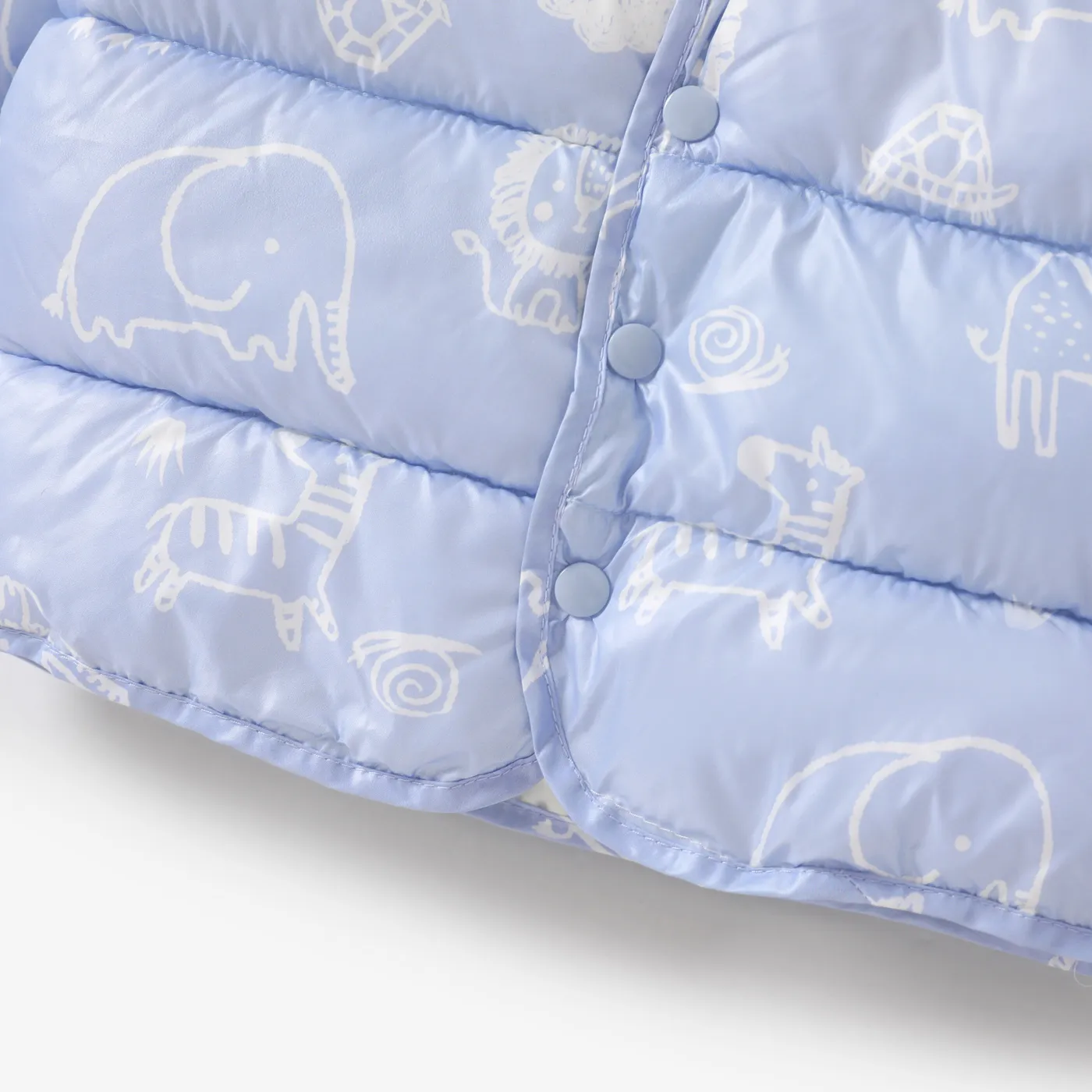 Toddler Boy/Girl Childlike Flower and Elephant Print Winter Coat  image 4