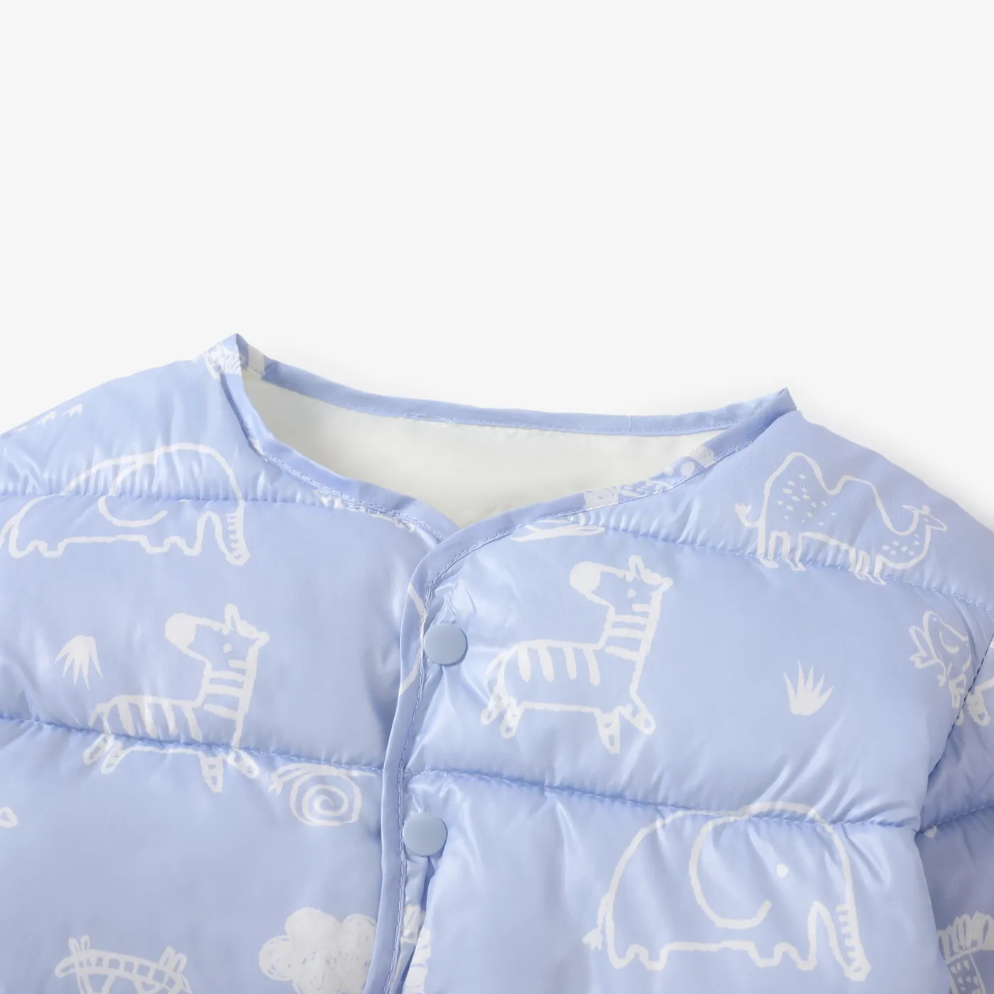 Toddler Boy/Girl Childlike Flower and Elephant Print Winter Coat  image 2