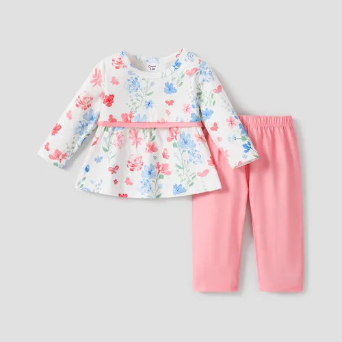 2PCS Kid Girl Pretty Design Casual Pyjama Set