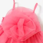 Toddler Girl Sweet 3D Rosette Tulle Dress Pink image 4