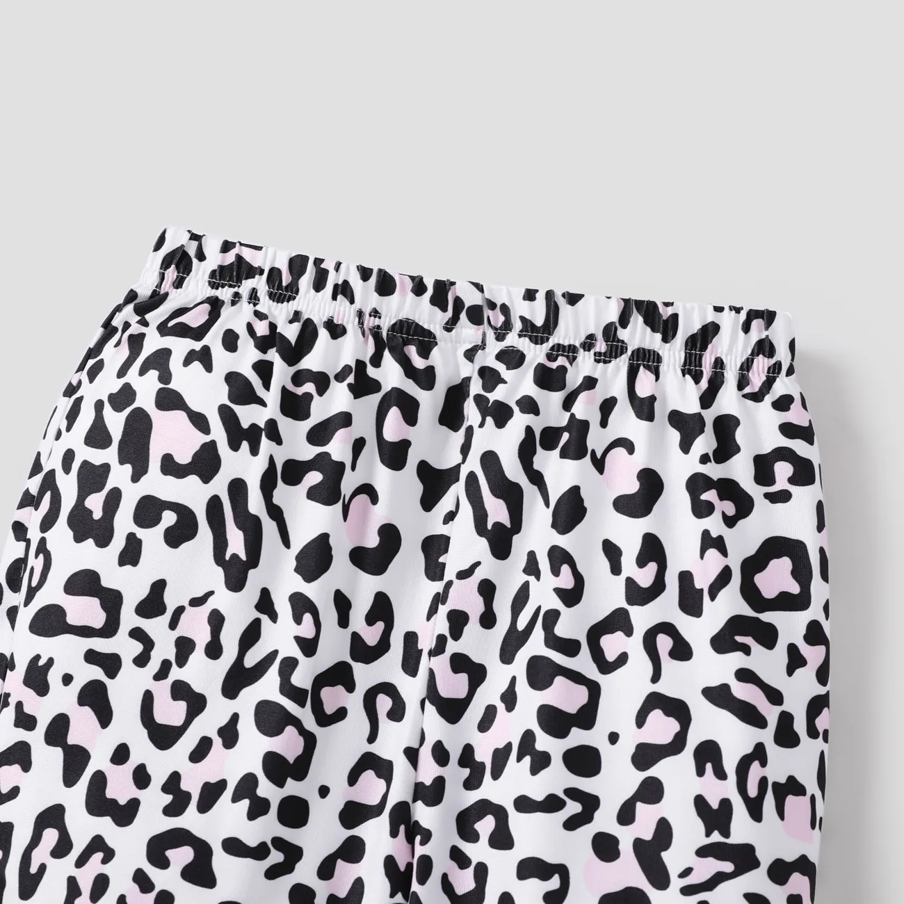 2 Stück Kleinkinder Mädchen Basics Leopardenmuster Sweatshirt-Sets rosa big image 1