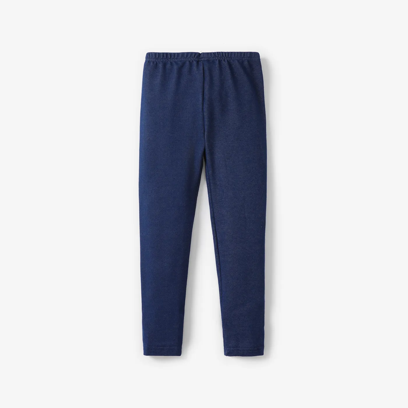 Kid Girl 100% Cotton Casual Elastic Denim Leggings Royal Blue image 6
