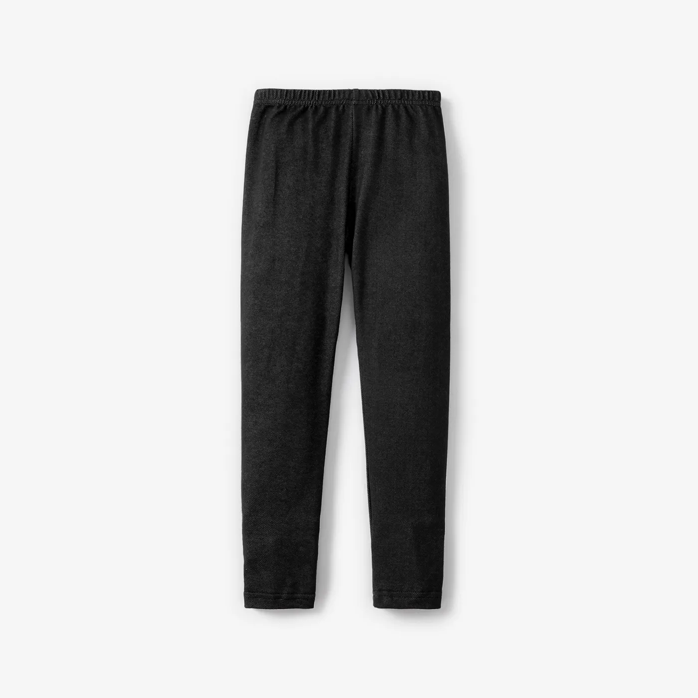 Kid Girl 100% Cotton Casual Elastic Denim Leggings Black