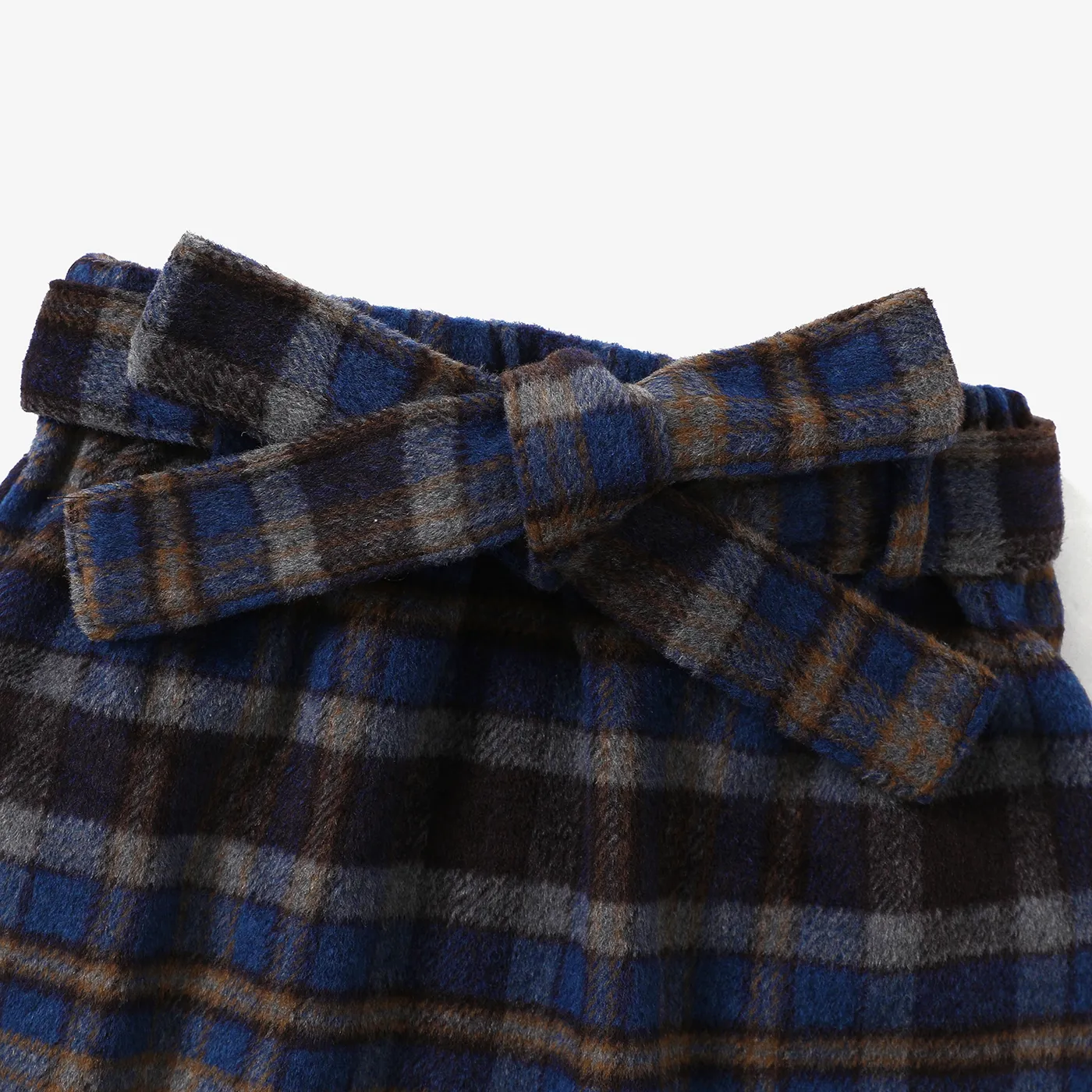 2PCS Kid Girl Flutter Sleeve Top/Grid/Houndstooth Skirt   image 5